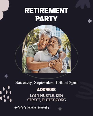 Free Retirement Party Invitation Card Maker Template