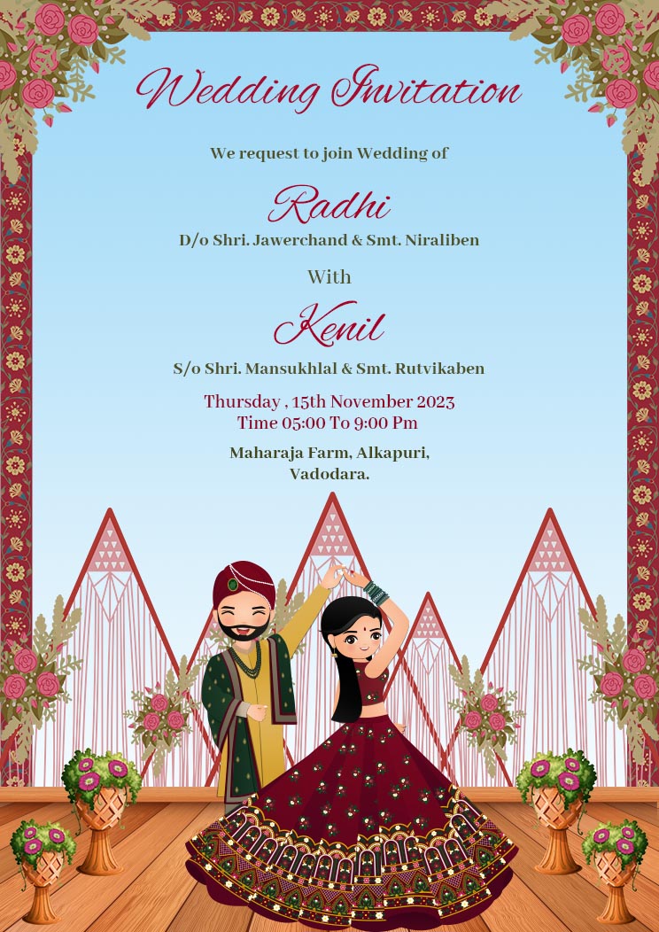 wedding invitation for friends