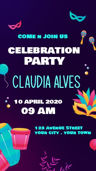 Party Invitation Instagram Story Template