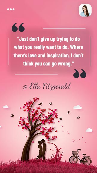 Download Free Love Quotes Instagram Story Template