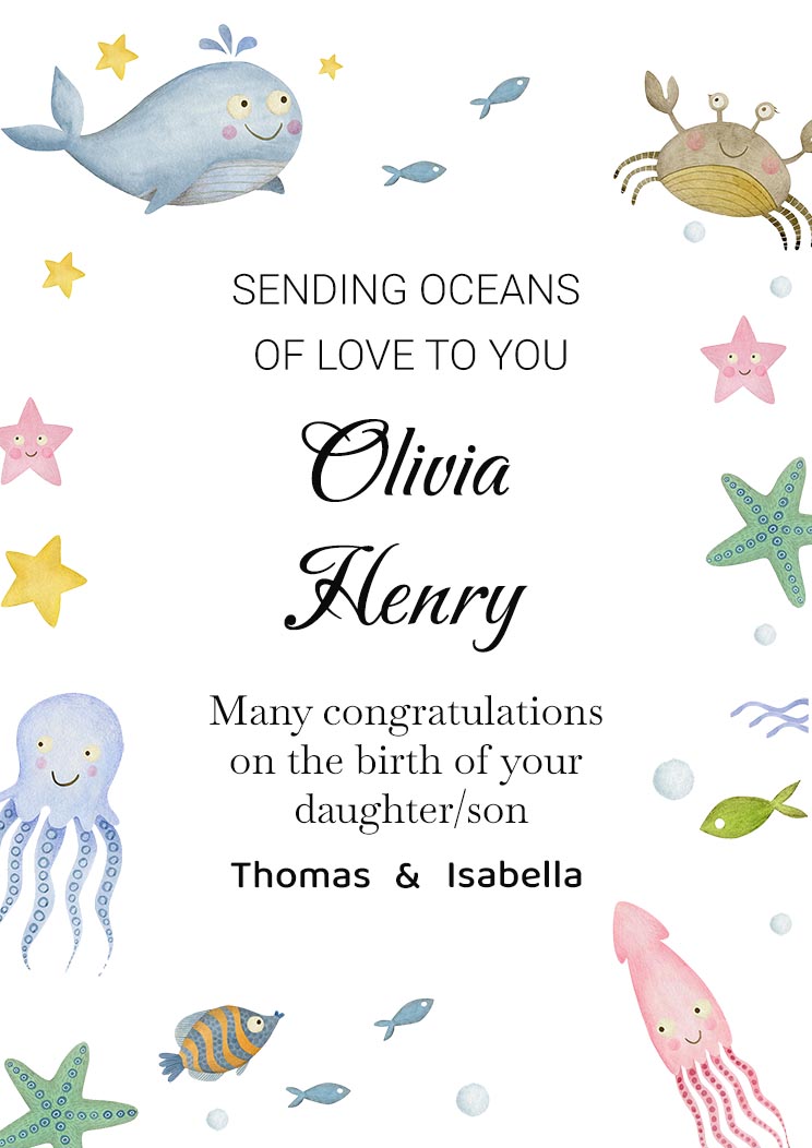 Congratulation New Baby Greeting Card