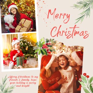 Merry Christmas Photo Collage