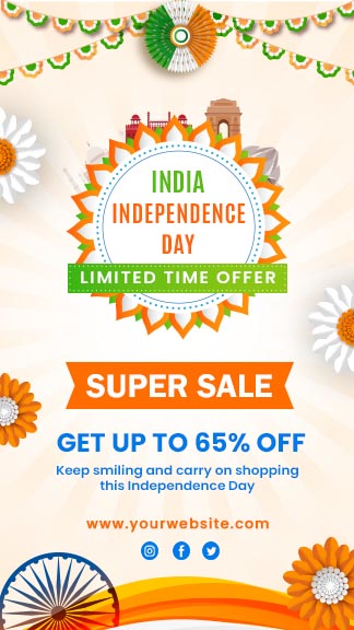 Happy Independence Day Super Sale Instagram Story