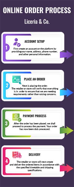 Minimal Online Order Process Infographic Template