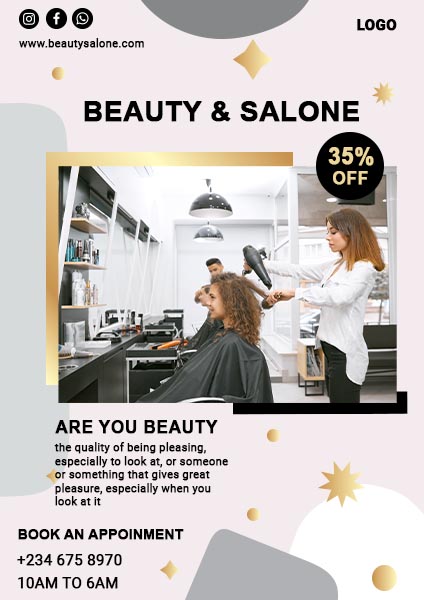 Beauty And Salon Offer Flyer