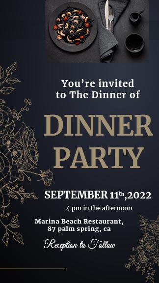 Dinner Party Instagram Story Invitation