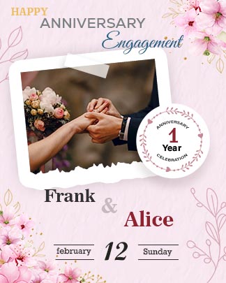 New Engagement Anniversary Invitation Card