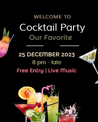 Cocktail Party Colorful Invitation Card