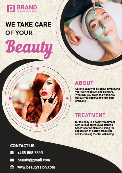 Beauty And Salon Poster Template