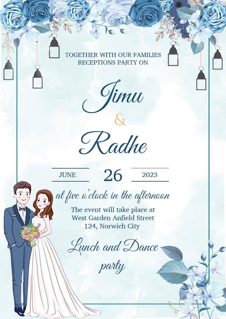 Reception Party Invitation Card