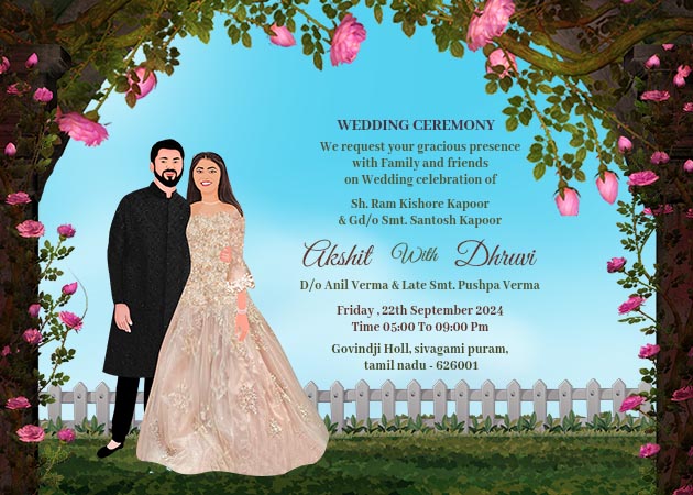 Traditional Wedding landscape Invitation Story Template