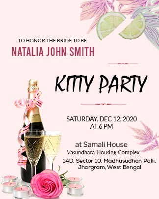 Free Kitty Party Invitation Card Download