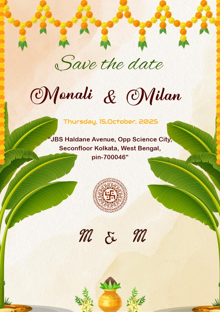 Wedding Ceremony Save The Date Invitation Card