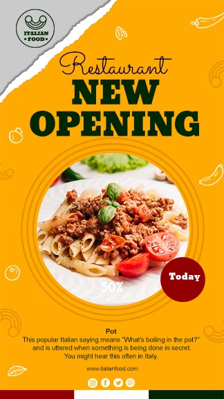 New Restaurant Opening Social Media Post