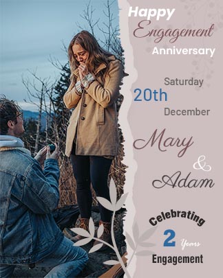 Engagement Anniversary Invitation Social Media Card
