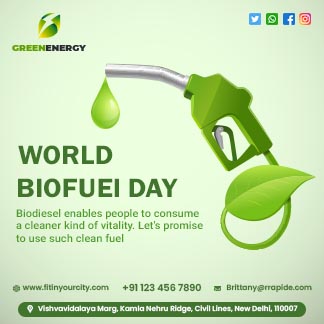 World Biofuel Day Simple Gradient Daily Branding Post