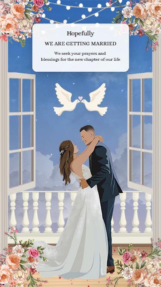 Minimal Christian Wedding Invitation Card