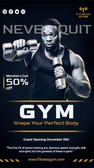Download Gym Sale Post Template