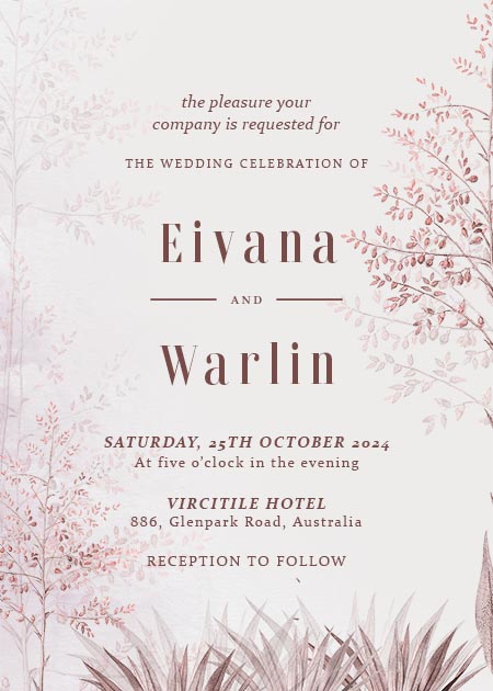 Special Wedding Invitation Template