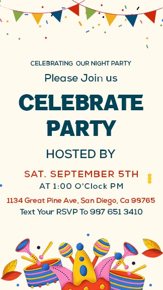 Party Celebration Invitation Instagram Template
