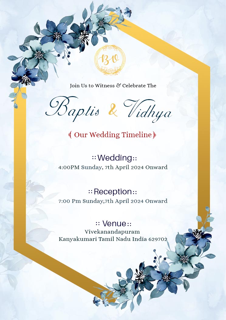 Traditional Tamil Wedding Invitation Card