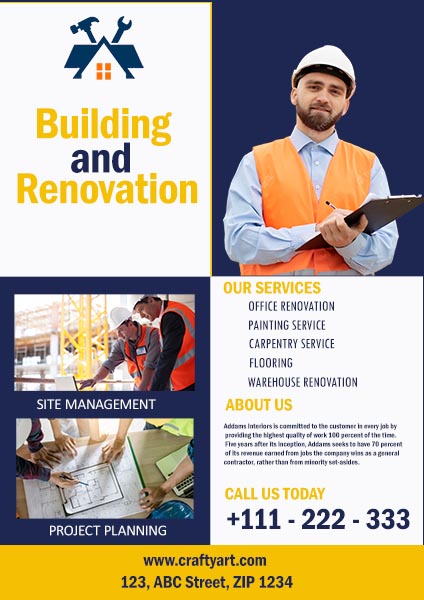 Building And Renovation Portrait Flyer