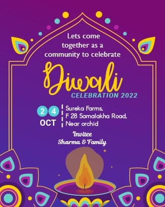 Diwali Celebration Invitation Post Free