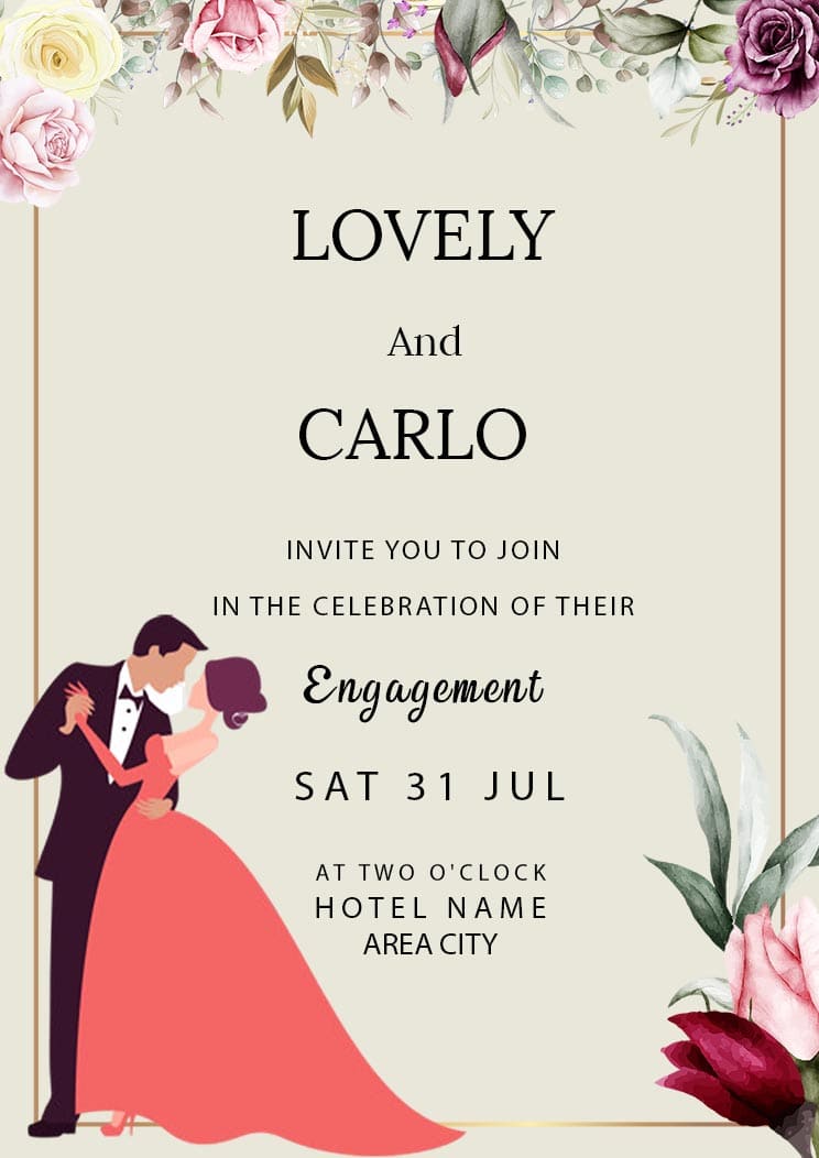 Download Free Engagement Invitation Card