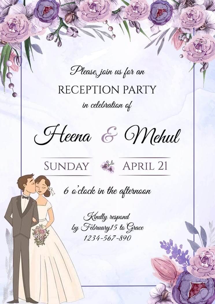 Reception Party Invitation Template Download