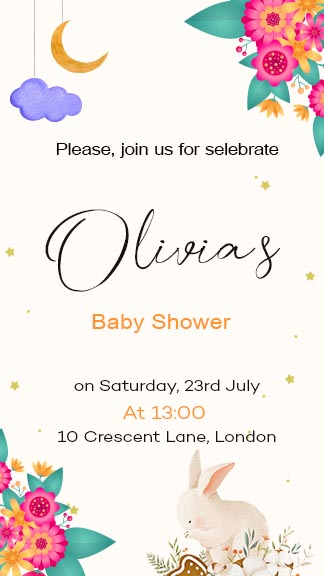 Baby Shower Instagram Story Invitation