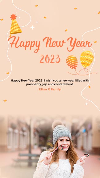 New Year Greeting Story Template