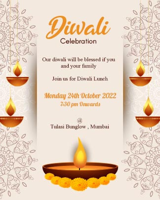 Download Diwali Invitation Portrait Template