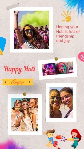 Download Happy Holi Photo Collage