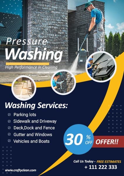 Washing Service Portrait Flyer Download