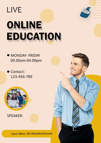 Live Online Education Poster