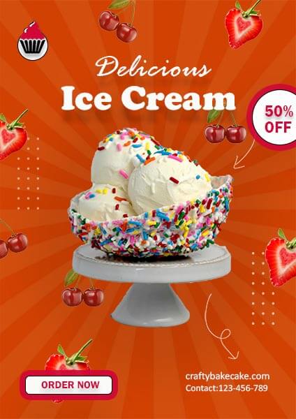 Ice Cream Offer Poster