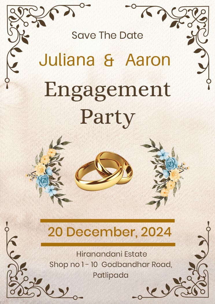 Latest Engagement Ceremony Party Invitation Template