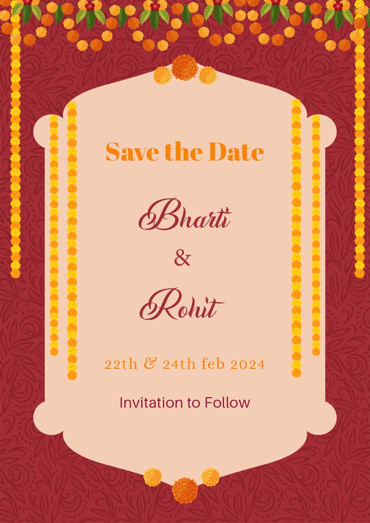 Save the Date Wedding Invitation Card