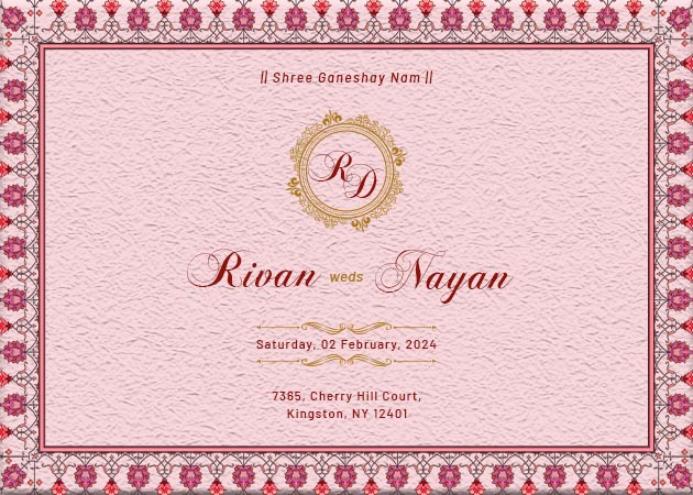 Download Traditional Indian Wedding Invitation Card