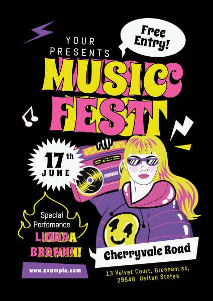Free Music Festival Poster