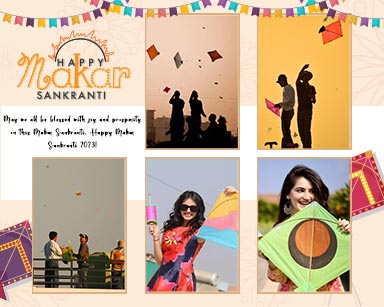 Happy Makar Sankranti Photo Collage Story Board Template
