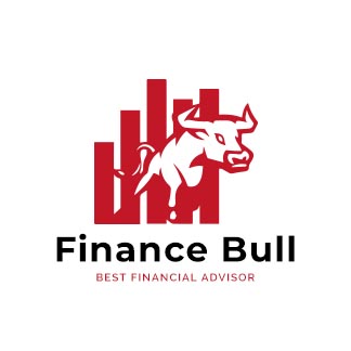 White and Bold Classic Finance Bull Logo - Minimal Template