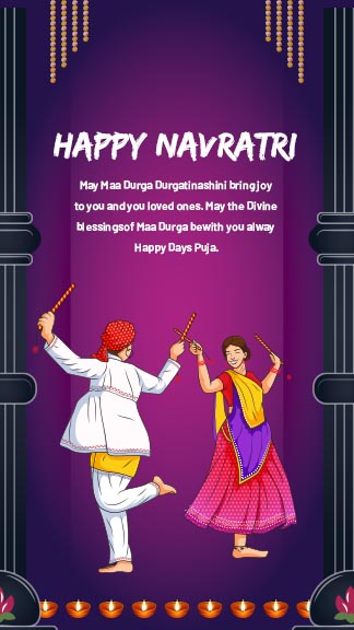 Free Navratri Quotes Instagram Story Template