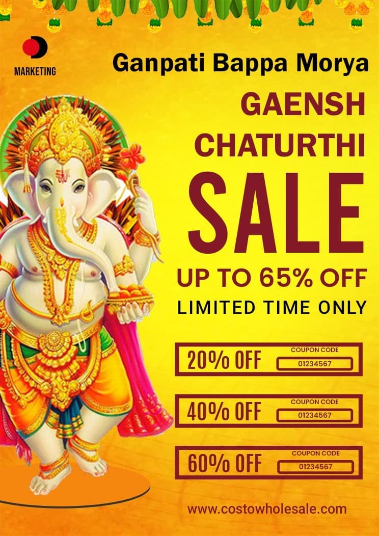 Happy Ganesh Chaturthi Offer Sale Template