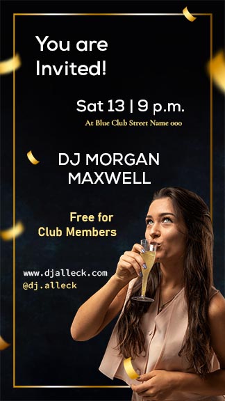Digital DJ Morgan Maxwell Party Invitation