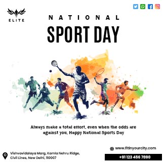 National Sport Day Daily Branding Post