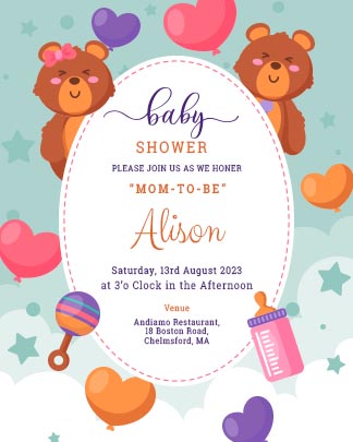 Get Beautiful Baby Shower Invitation Card