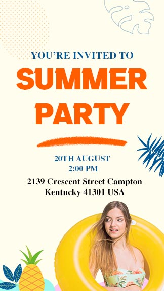Summer Party Invitation Template