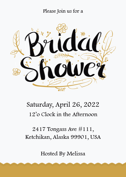 Bridal Shower Free Invitation Template