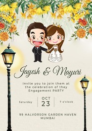 Engagement Party Celebration Invitation Template